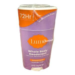 2X Lume Whole Body SMOOTH SOLID Deodorant Stick LAVENDER SAGE (2.6 oz) Set Of 2